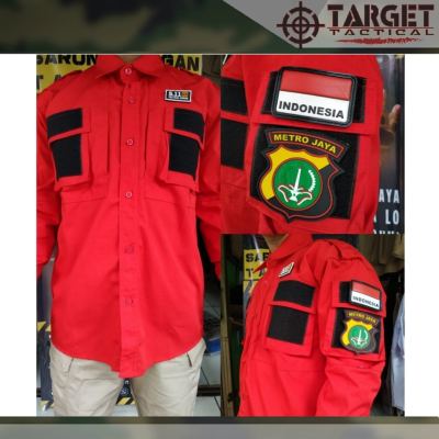 Kemeja Tactical 5.11 Panjang - Merah