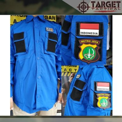 BIG Size Kemeja Tactical 5.11 Panjang - Biru Terang