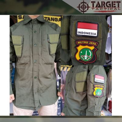 BIG Size Kemeja Tactical 5.11 Panjang - Hijau Army