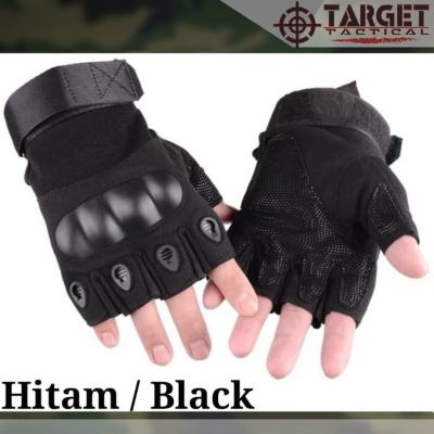 Sarung Tangan Tactical Oakley Half - Hitam